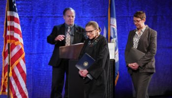 Supreme Court Justice Ruth Bader Ginsburg Presides Over Naturalization Ceremony